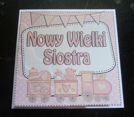 Polish New Baby Big Sister Wavy Corner Side Stacker by Charlie Angel