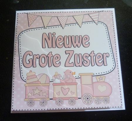 Dutch New Baby Big Sister Wavy Corner Side Stacker by Charlie Angel