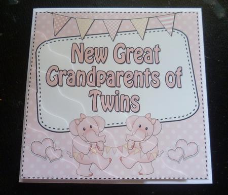 New Baby Great Grandparents of Twins Wavy Corner Side Stacke by Charlie Angel