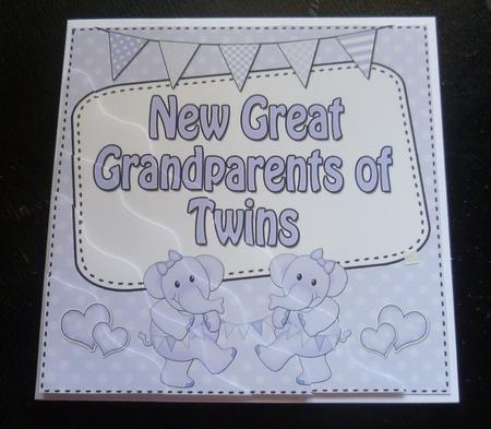 New Baby Great Grandparents of Twins Wavy Corner Side Stacke by Charlie Angel