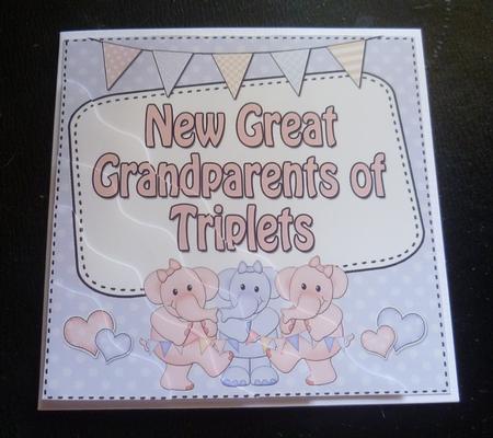 New Baby Great Grandparents of Triplets Wavy Corner Stacke by Charlie Angel