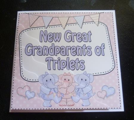 New Baby Great Grandparents of Triplets Wavy Corner Stacke by Charlie Angel