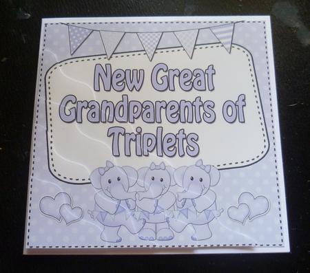 New Baby Great Grandparents of Triplets Wavy Corner Stacke by Charlie Angel