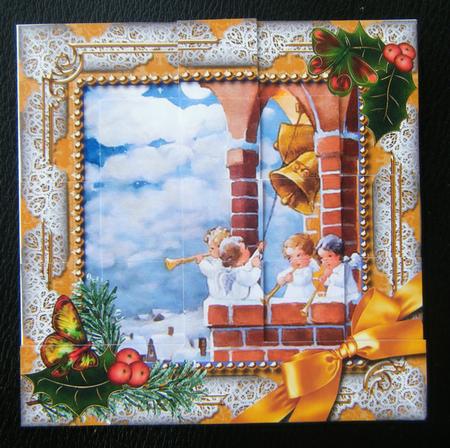 Angels Bell Pulling Holly 5inch Square Bottom Castle Stacker by Charlie Angel