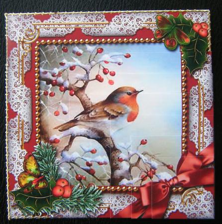 Robin 1 Holly 5in Square One Corner Stacker by Charlie Angel