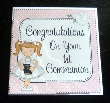 1st Communion Wavy Corner Side Stacker by Charlie Angel