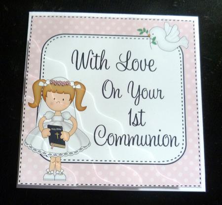 1st Communion Wavy Corner Side Stacker by Charlie Angel