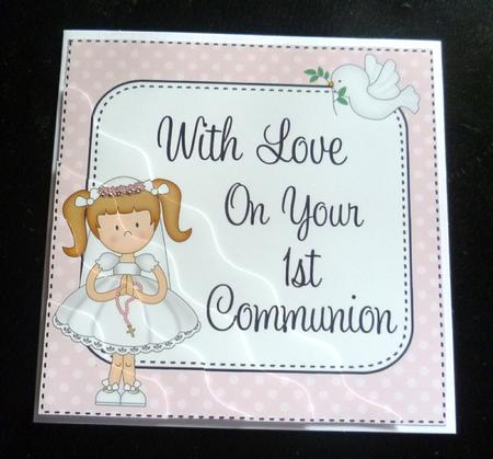 1st Communion Wavy Corner Side Stacker by Charlie Angel