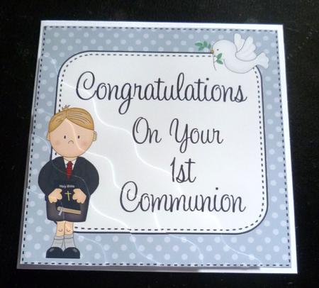 1st Communion Wavy Corner Side Stacker by Charlie Angel