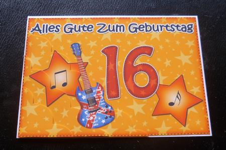 5x7 German 16th Birthday Scallop Corner by Charlie Angel