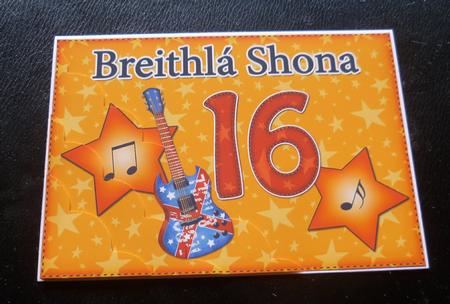 5x7 Irish 16th Birthday Scallop Corner by Charlie Angel