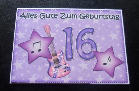 5x7 German 16th Birthday Scallop Corner by Charlie Angel
