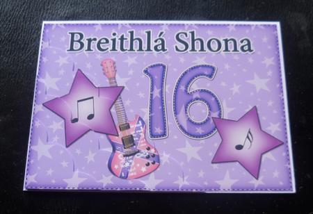 5x7 Irish 16th Birthday Scallop Corner by Charlie Angel