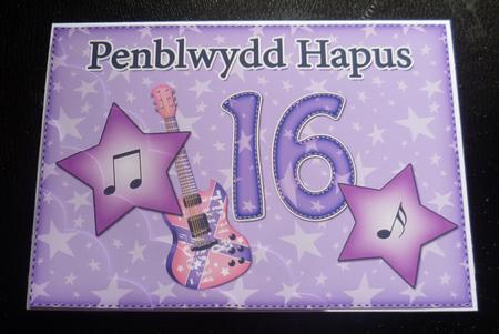 5x7 Welsh 16th Birthday Scallop Corner by Charlie Angel