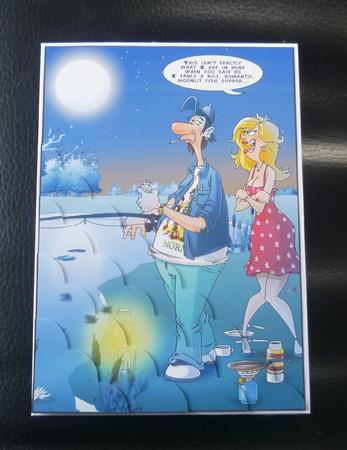Fish Supper Dude A4 by Charlie Angel