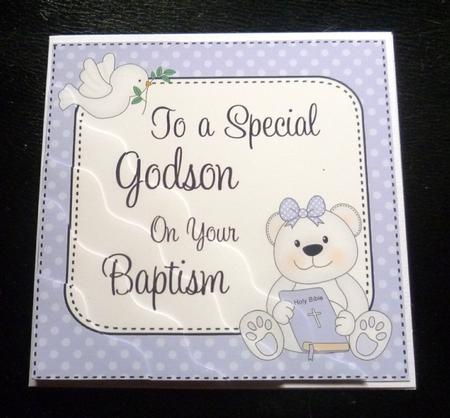 Special Godson Baptism Teddy Wavy Corner Side Stacker by Charlie Angel