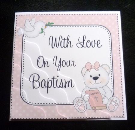 Baptism Teddy Wavy Corner Side Stacker by Charlie Angel