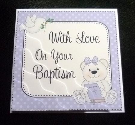 Baptism Teddy Wavy Corner Side Stacker by Charlie Angel