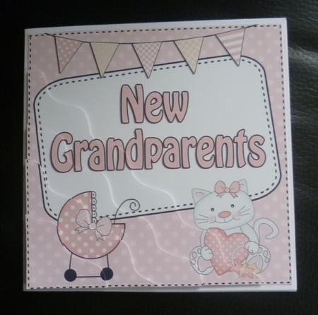 New Baby Girl Grandparents Wavy Corner Side Stacker by Charlie Angel