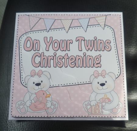 Christening Twins Teddy Wavy Corner Side Stacker by Charlie Angel