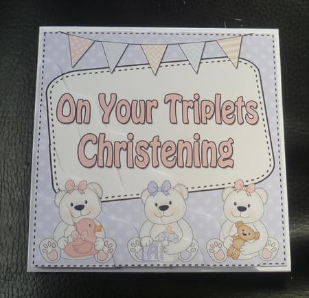 Christening Triplets Teddy Wavy Corner Side Stacker by Charlie Angel
