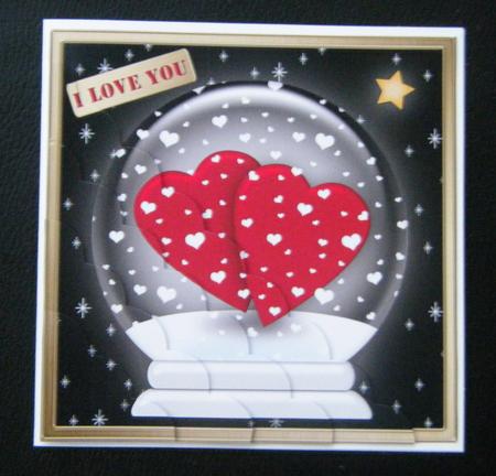 Love Globe Scallop Corner Side Stacker Topper by Charlie Angel