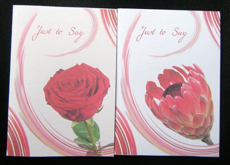 Floral Swoosh Notelet 1 by Charlie Angel