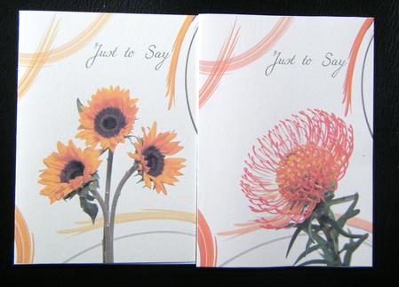 Floral Swoosh Notelets 4 by Charlie Angel