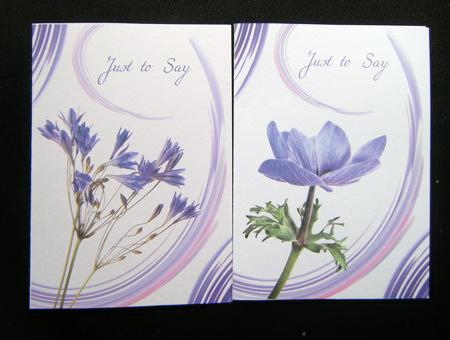 Floral Swoosh Notelets 3 by Charlie Angel
