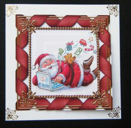 E-shop Santa 5in Square One Corner Stacker by Charlie Angel