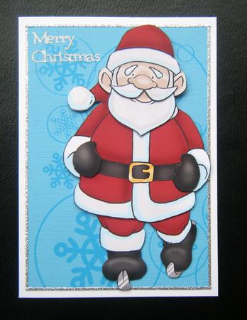 Skating Santa Doodles Large Image by Charlie Angel