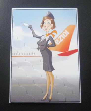 Air Hostess Orange A4 by Charlie Angel