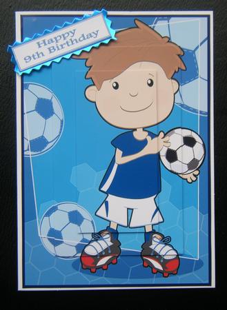 Football Boy Blue A4. by Charlie Angel