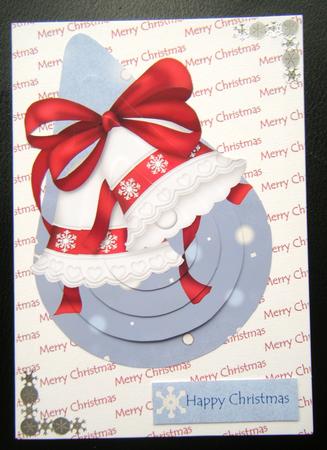Christmas Bells Teardrop Shaped Card by Charlie Angel