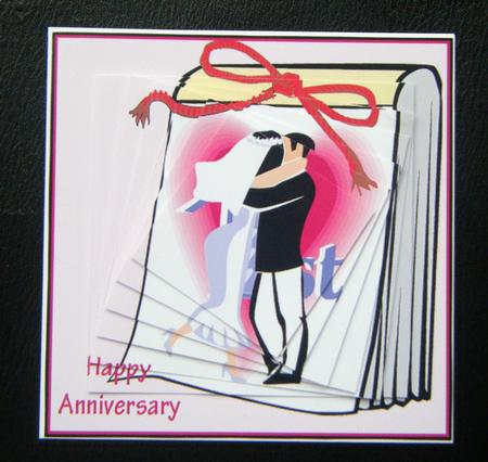 1st Anniversary with All My Love Pyramid Card by Charlie Angel