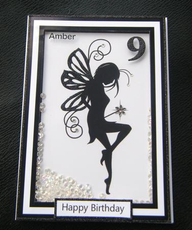 Silhouette Sparkly Fairy Shaker Card by Charlie Angel