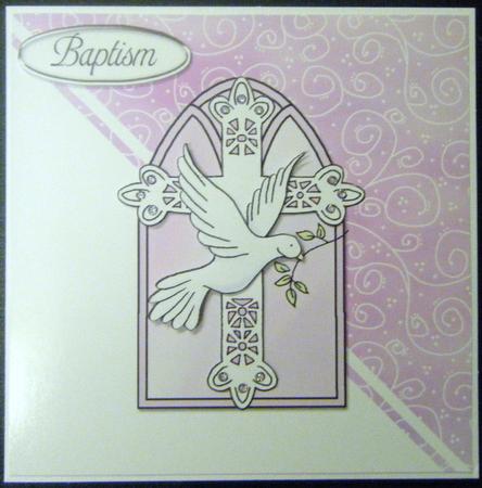 Christening/confirmation Quick Card with Decoupage by Charlie Angel