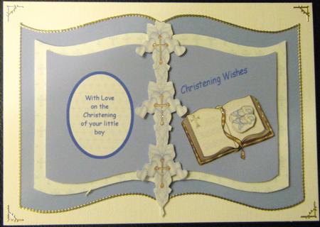Baby Boy Christening Book Sheet - Book by Charlie Angel