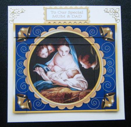 Mary and Baby Jesus Spiral Edge Stacker by Charlie Angel