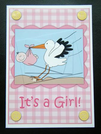 It’s a Girl! Stork with Baby Girl by Charlie Angel