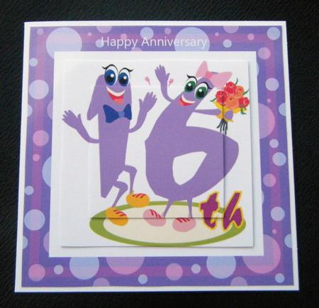 Polka Dotted 16th Anniversary Quick Pyramid Card by Charlie Angel