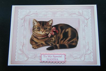 Beautiful Traditional Vintage Cat Quick Card by Charlie Angel