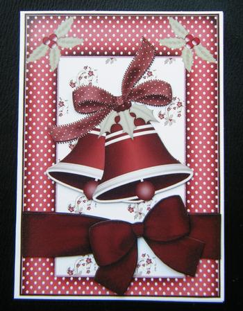 Scarlet Christmas Bell A4 Card Front by Charlie Angel