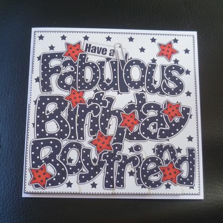 Birthday Boyfriend Scallop Corner Side Stacker Topper by Charlie Angel