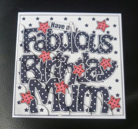 Birthday Mum Scallop Corner Side Stacker Topper by Charlie Angel