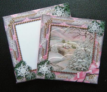 Xmas Stream Snow Card Envelope Scallop Bottom Stacker Aio by Charlie Angel