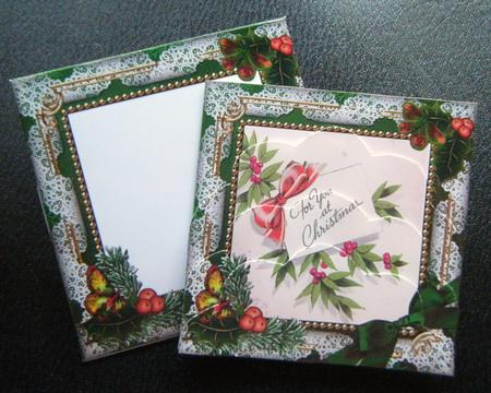 For You Holly Mini Card Envelope Scallop Bottom Stacker Aio by Charlie Angel
