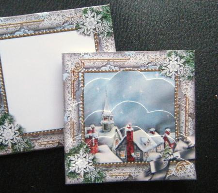 Rooftops Snow Mini Card Envelope Scallop Bottom Stacker Aio by Charlie Angel