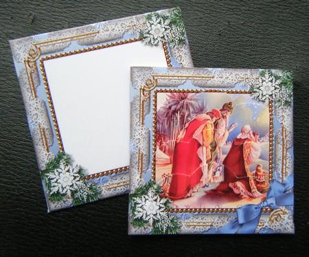 We 3 Kings Snow Card Envelope Scallop Bottom Stacker Aio by Charlie Angel