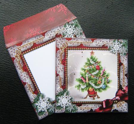 The Tree Snow Mini Card Envelope Scallop Bottom Stacker Aio by Charlie Angel